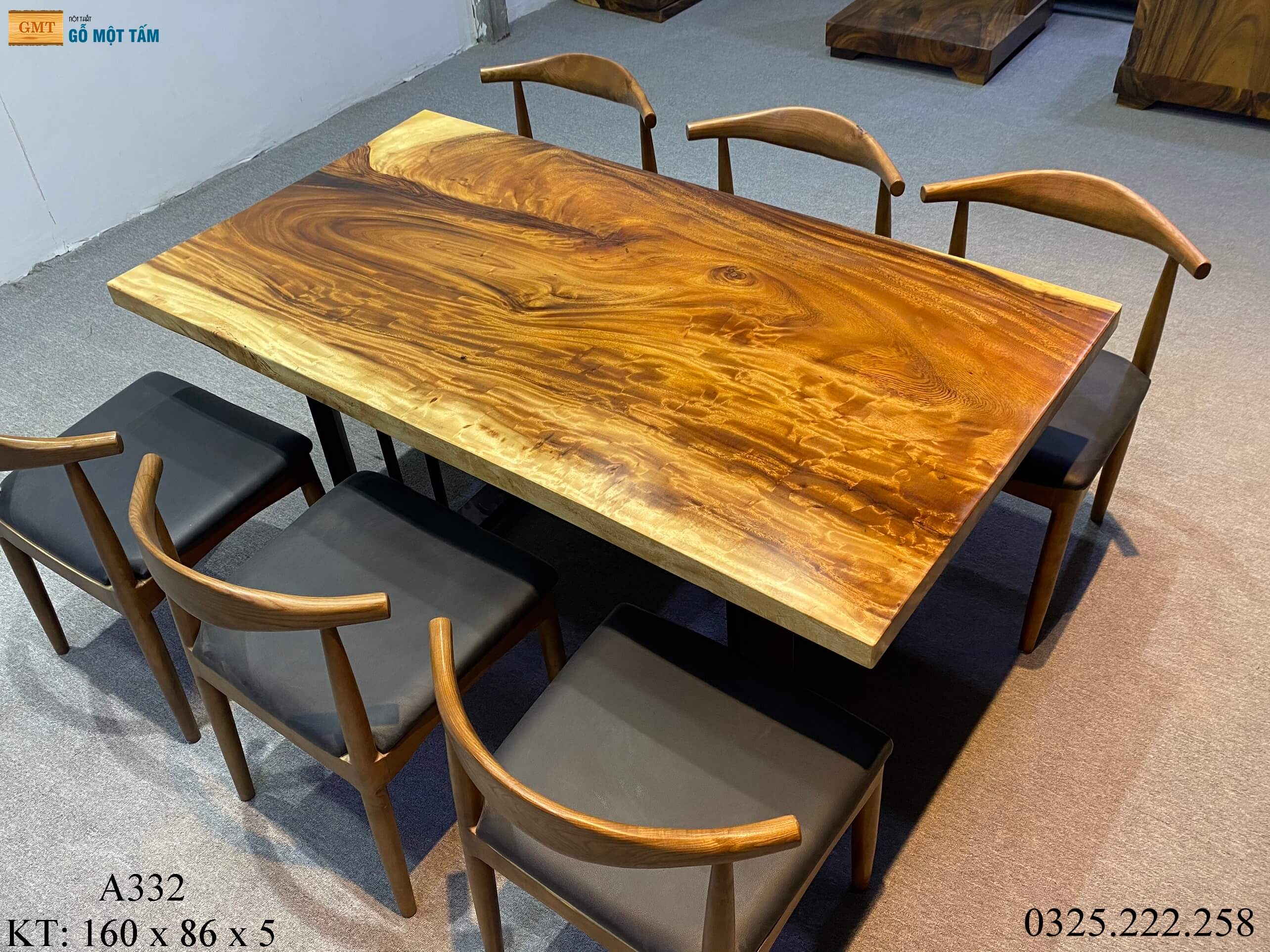 Bàn Làm Việc Gỗ Me Tây, Bàn Ăn Gỗ Me Tây, Bàn Gỗ Me Tây Nguyên Tấm Dài 1,6m Rộng 86cm Dày 5cm