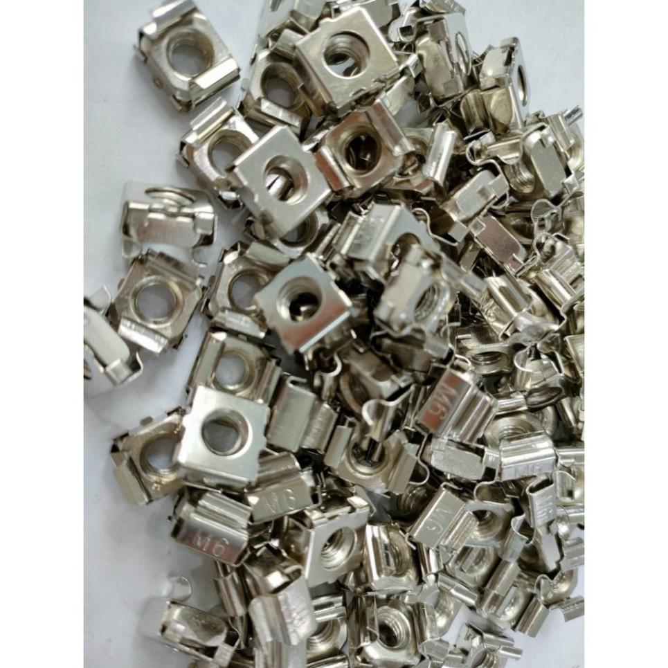 Combo 50c Đai ốc cài,ecu cài M8 mạ niken trắng sáng như inox
