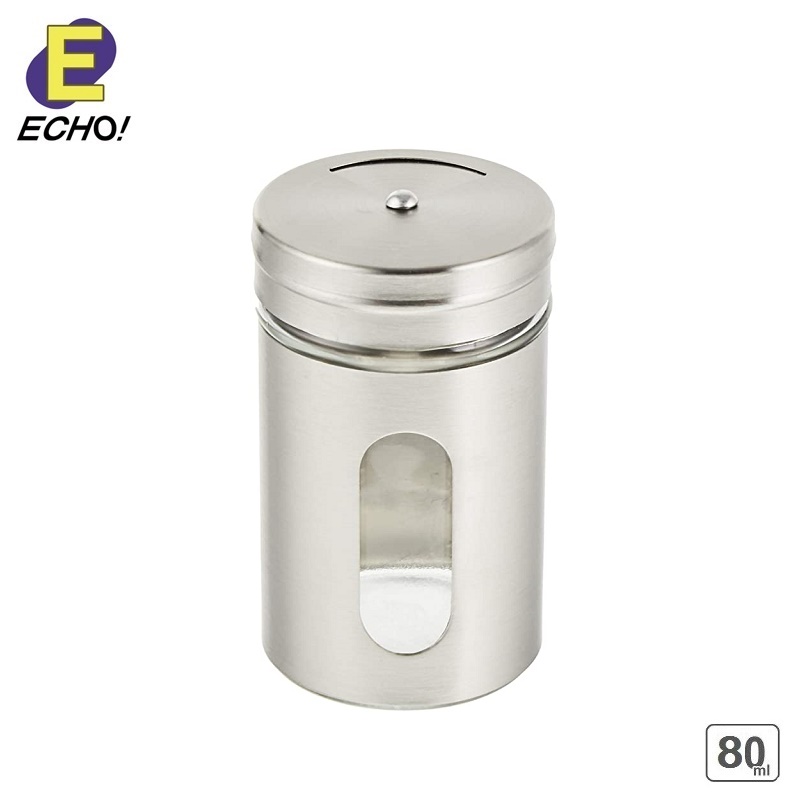 Hũ thủy tinh bọc thép không gỉ đựng gia vị Echo 80ml - Hàng nội địa Nhật Bản nhập khẩu chính hãng