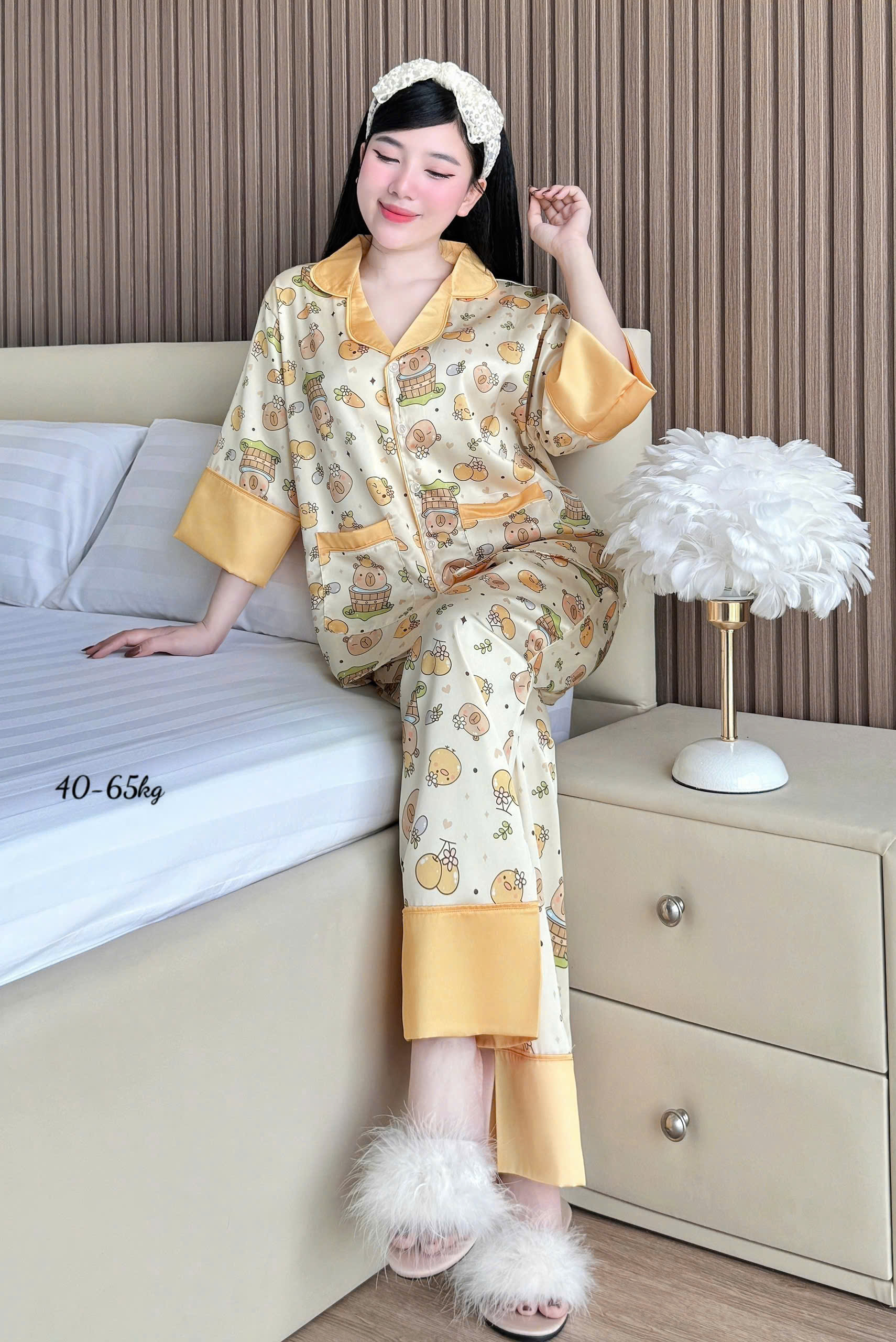[NN Pijama] Đồ ngủ nữ mặc nhà pijama tay lở lụa latin cao cấp