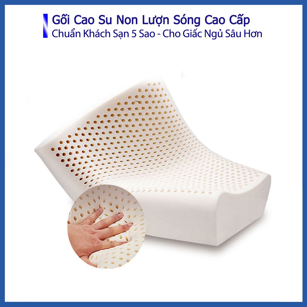 Gối Cao Su Non Người Lớn Cao Cấp Chính Hãng Chuẩn Khách Sạn 5 Sao Gối Cao Su Non Lượn Sóng Massage Cho Người Đau Vai Gáy Gối Đầu Nằm Ngủ  Kê Chống Mỏi Cổ Từ Cao Su Non Thiên Nhiên Cao Cấp Cho Người Lớn 50cmx70cm