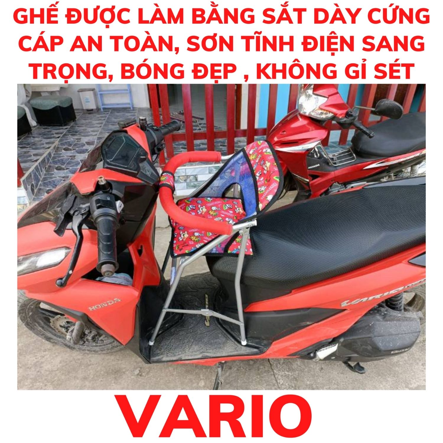 GHẾ NGỒI XE VISION - MIO - CLICK - VARIO - JANUS - LUVIAS CHO BÉ ( GIAO MÀU NGẪU NHIÊN )