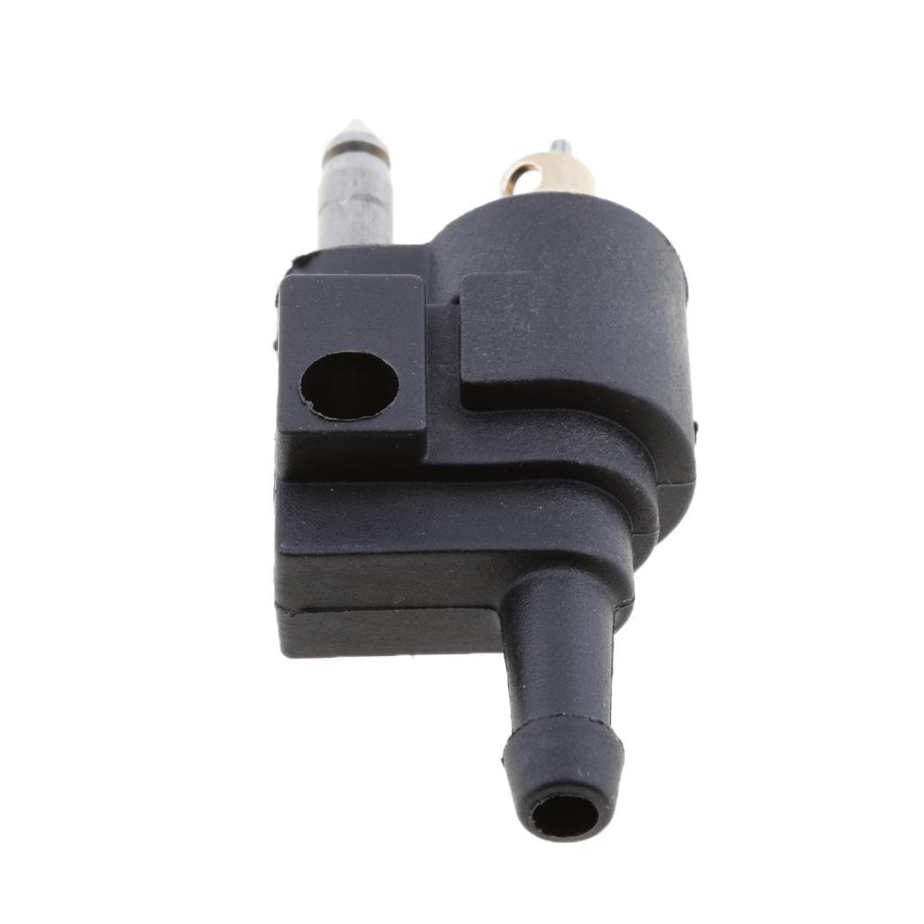 2x Fuel Line Connector Joint Black Fits For Yamaha Motor Outboard 6mm Male Mount Engines