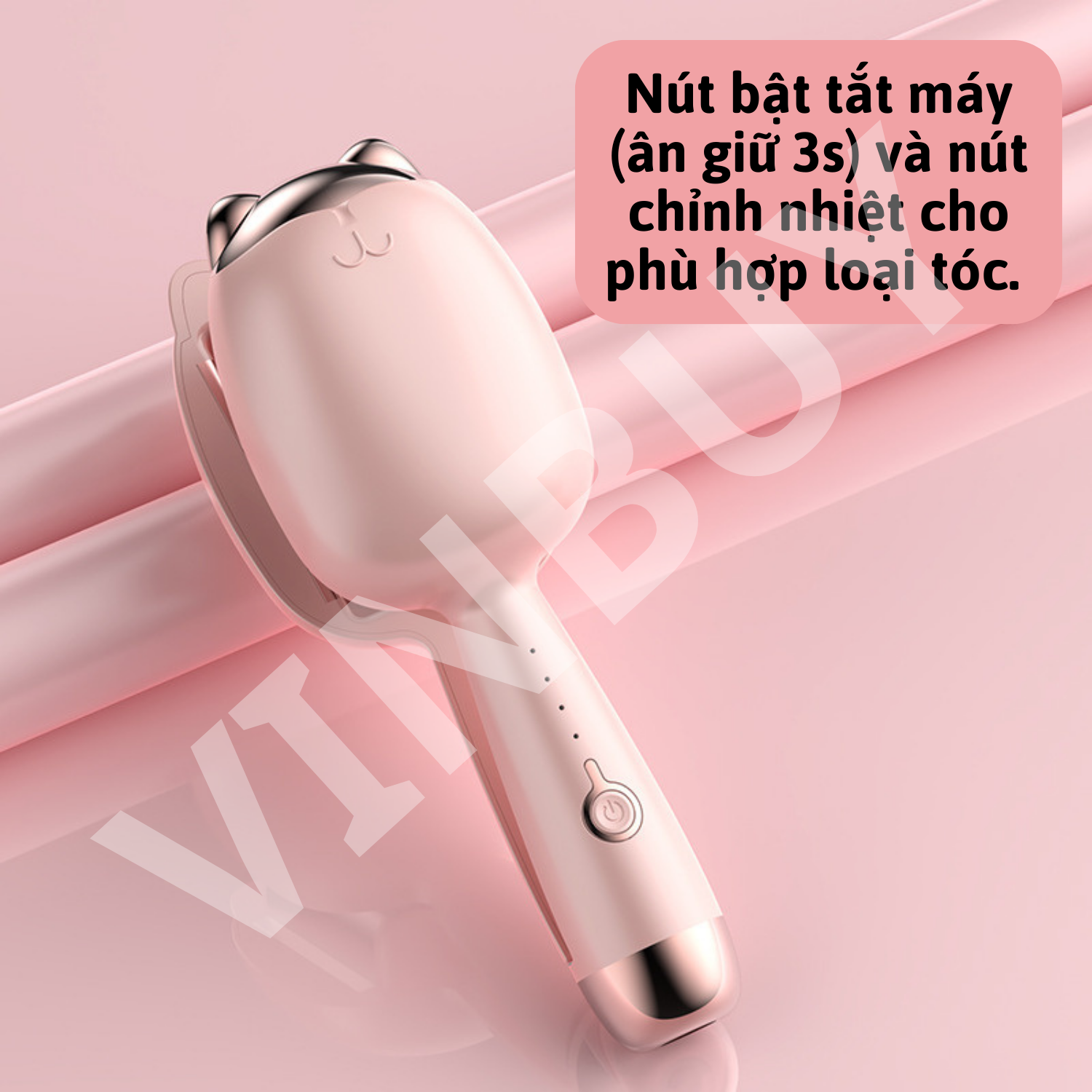 Máy Uốn Tóc Tai Mèo Đường Kính Uốn 32mm, Làm Tóc Tiện Lợi Nhanh Chóng, Dễ Dàng Thay Đổi Phong Cách - Hàng Chính Hãng