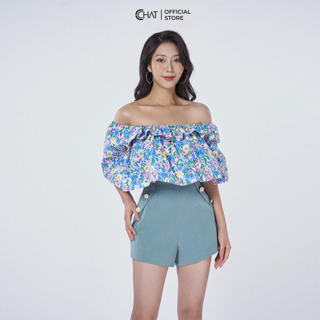 Quần Đùi Nữ CCHAT Chất Tuytsi Cao Cấp Dáng Chữ A Phong Cách Trẻ Trung Thanh Lịch 12ONS2015AT