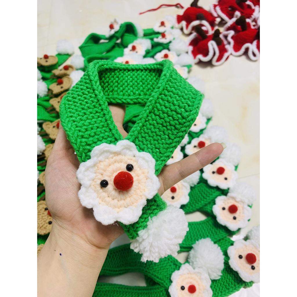 Vòng cổ len hoạ tiết Giáng sinh siêu dễ thương cho chó mèo by Tiệm Nhà Nice