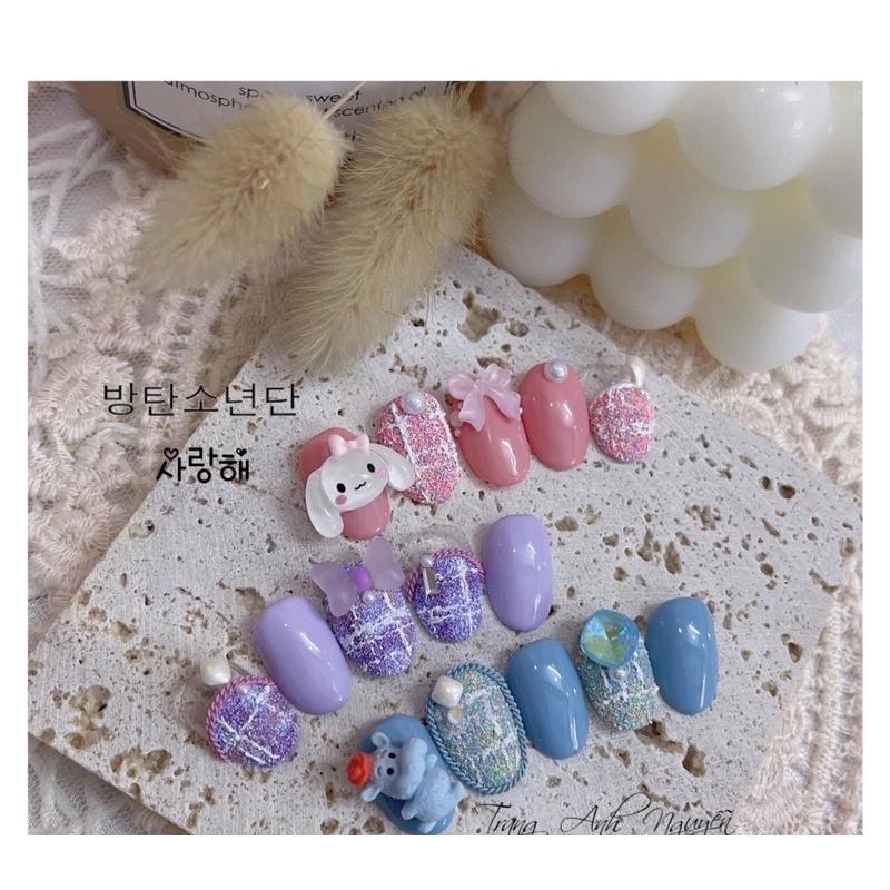 Kim tuyến nhũ rắc móng set 6 màu, nhũ dạ