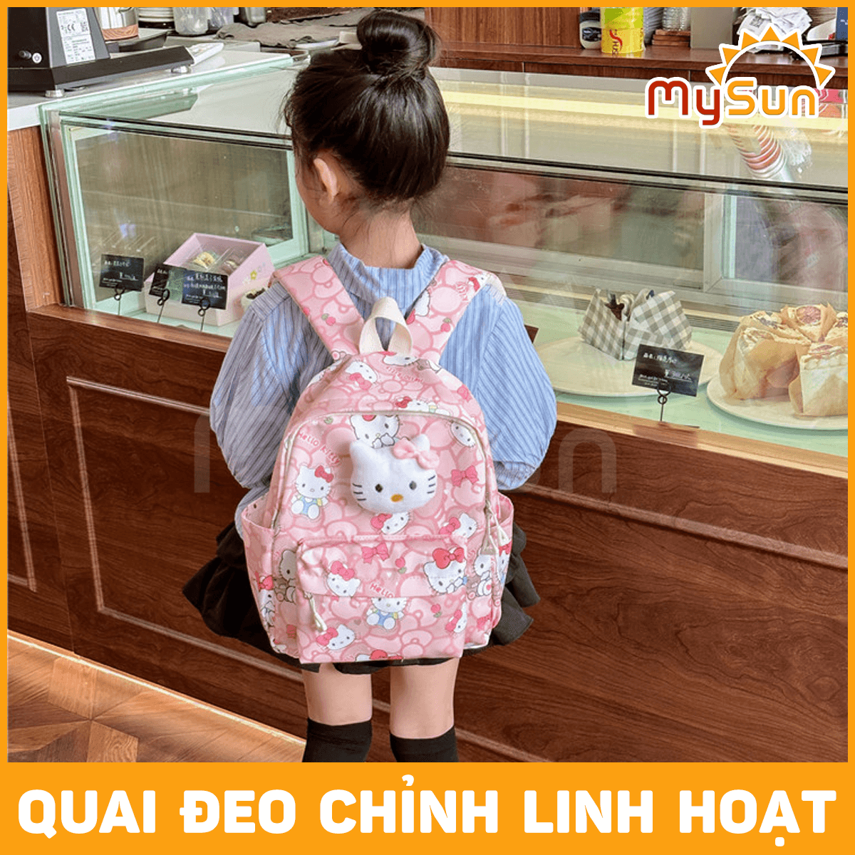 Balo cặp Kuromi cho bé gái học sinh cấp 1 tiểu học lớp 1 2 3 4 5 cute dễ thương MySun