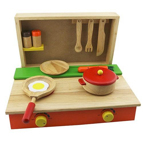 Bộ nấu ăn gỗ - Bộ đồ chơi cho bé gái được ưa thích 2021