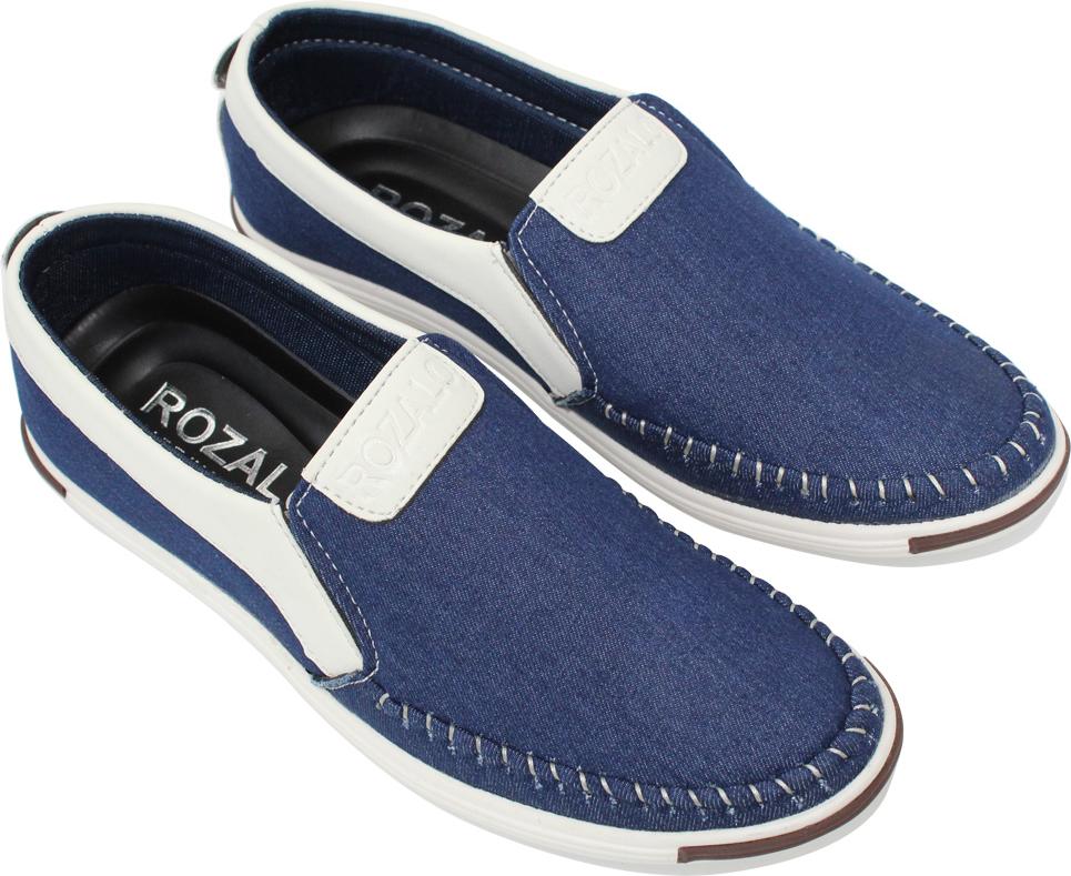 Giày lười nam vải jean Rozalo R4600
