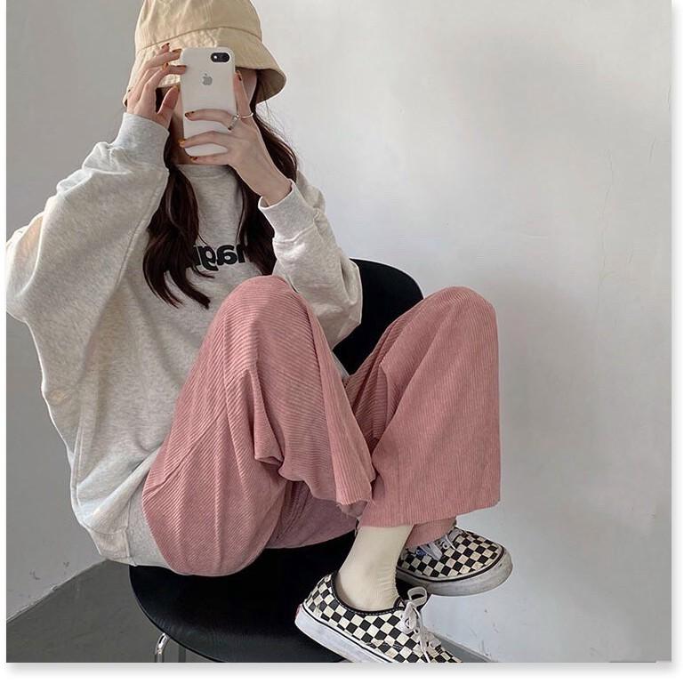 QUẦN ỐNG RỘNG CHẤT NHUNG TĂM