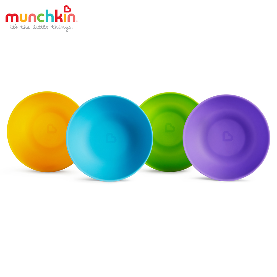 Bộ 4 bát ăn dặm cao cấp cho bé Munchkin (phù hợp cho bé ăn theo phương pháp tự chỉ huy hay ăn dặm kiểu Nhật)