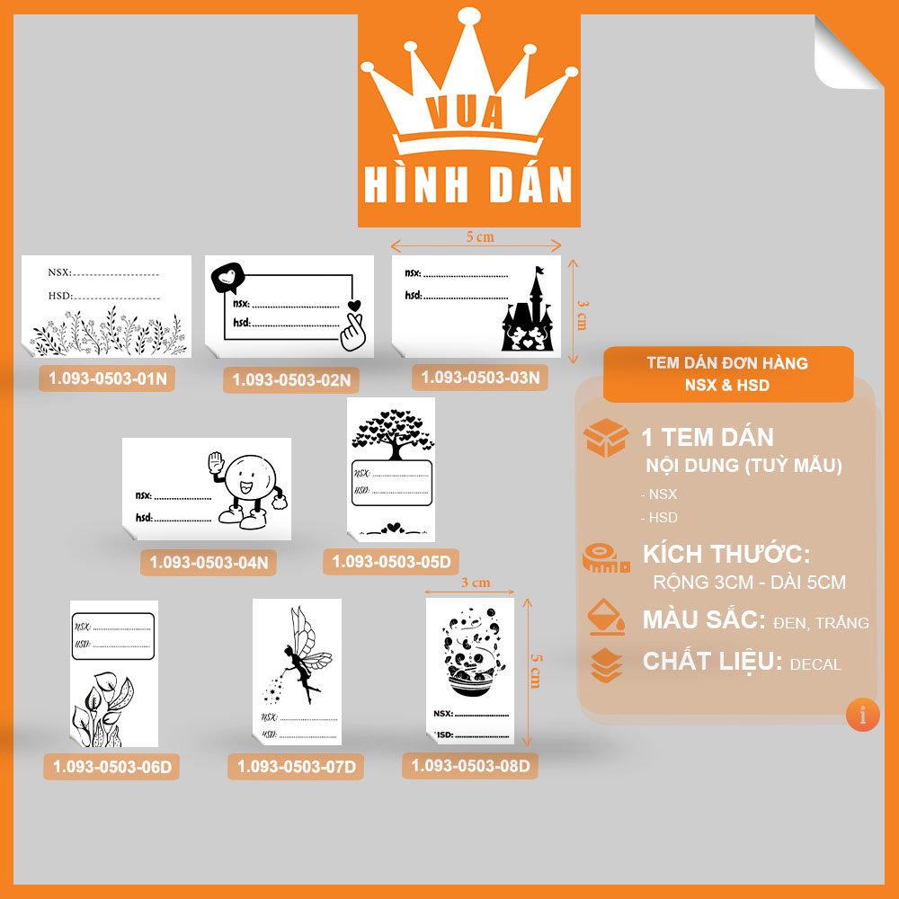 Set 50/100 nhãn dán NGÀY SẢN XUẤT NSX, HẠN SỬ DỤNG HSD - tem thank you dán gói hàng, hộp, túi sản phẩm dành cho shop