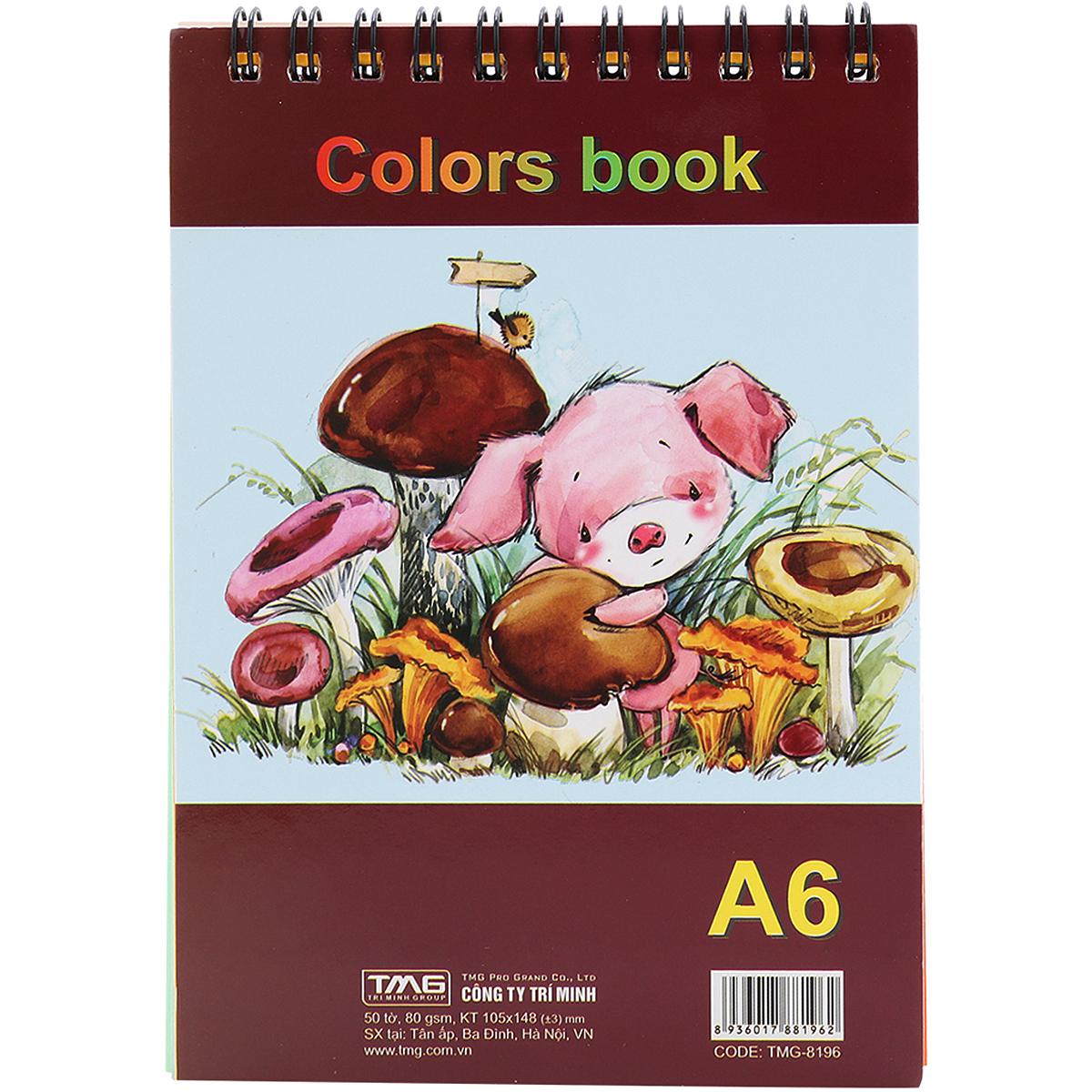 Lốc 3 Quyển Sổ Lò Xo Colors Book 8196 A6 -50 Tờ - Giao Mẫu Ngẫu Nhiên