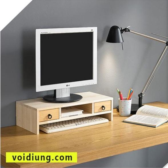 Kệ Máy Tính KVDUMT09 - Mộc VOIDIUNG - Gỗ thông kích thước 54x23.5x13cm