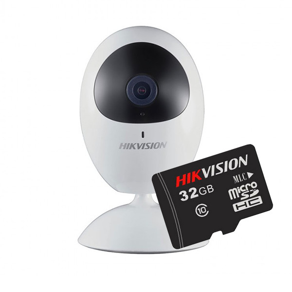 Camera IP Cube Hikvision DS-2CV2U21FD-IW 1080P + Thẻ nhớ Hikvision 32GB - Hàng chính hãng