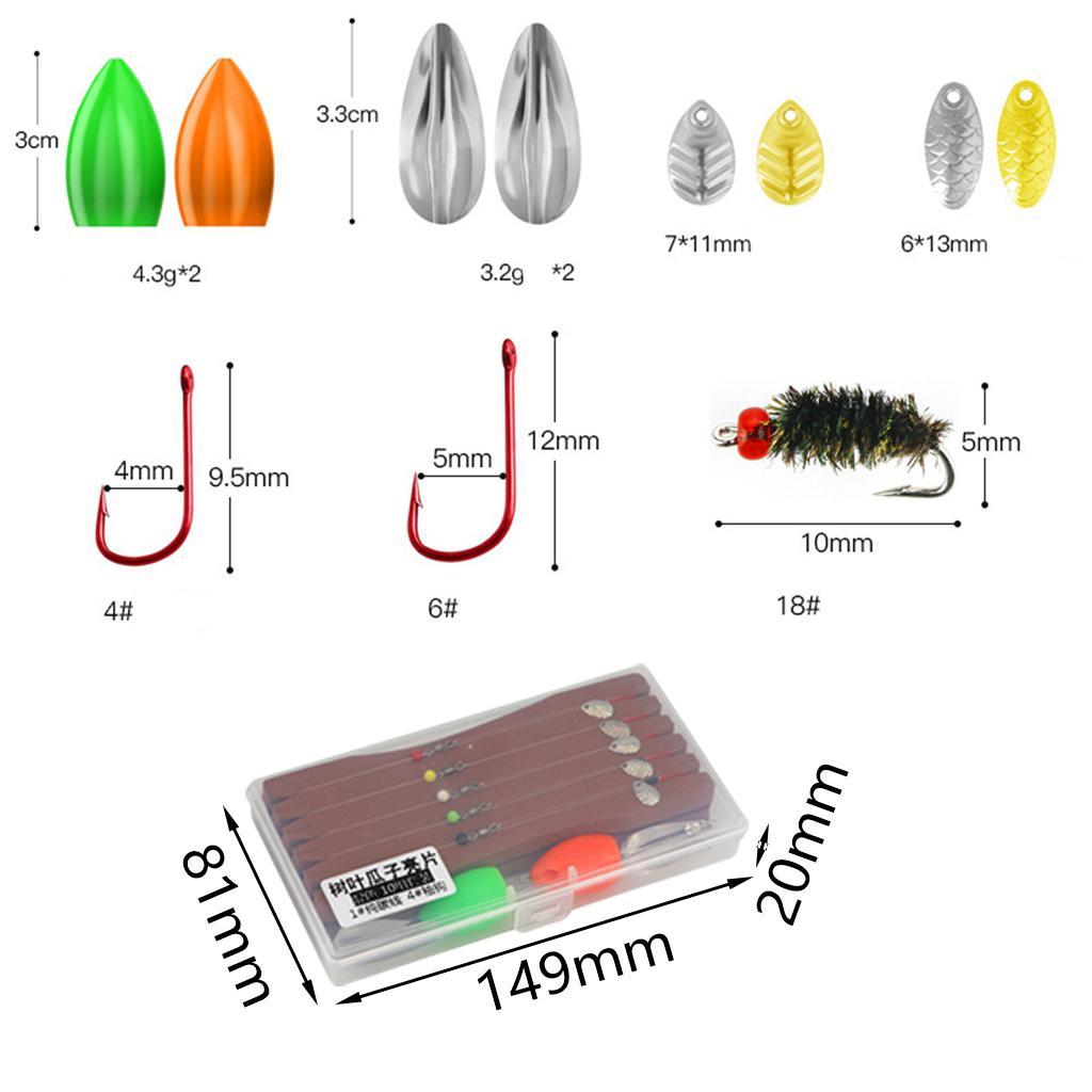 Tied Flies Set with Waterproof Fly Box Streamer Flies Fly Fishing Flies A