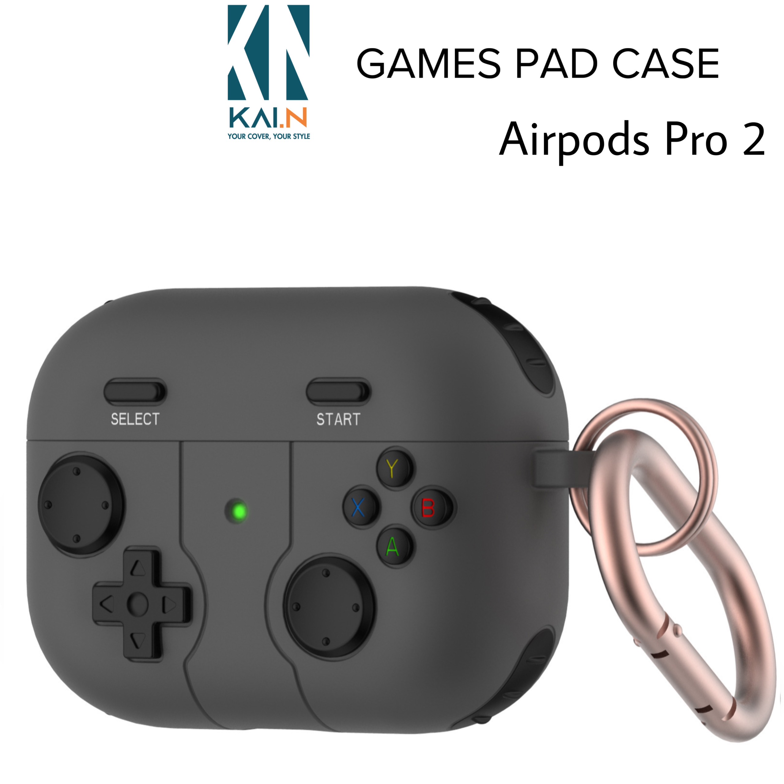 Case Ốp Dành Cho Tai Nghe Airpods Pro 2 Kai.N Game Pad Case Kèm Móc Treo_ Hàng Chính Hãng