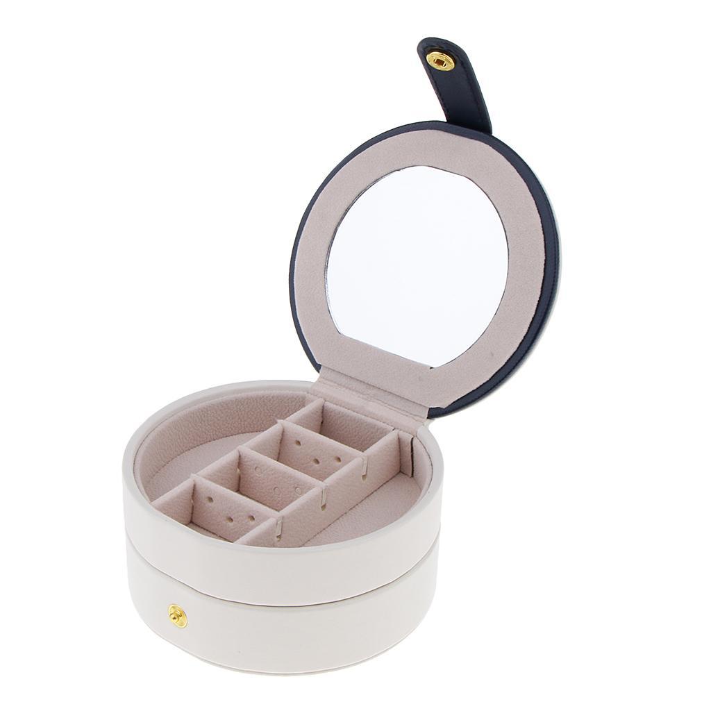 Multi-layer PU Leather Portable Jewelry Storage Display Case Box