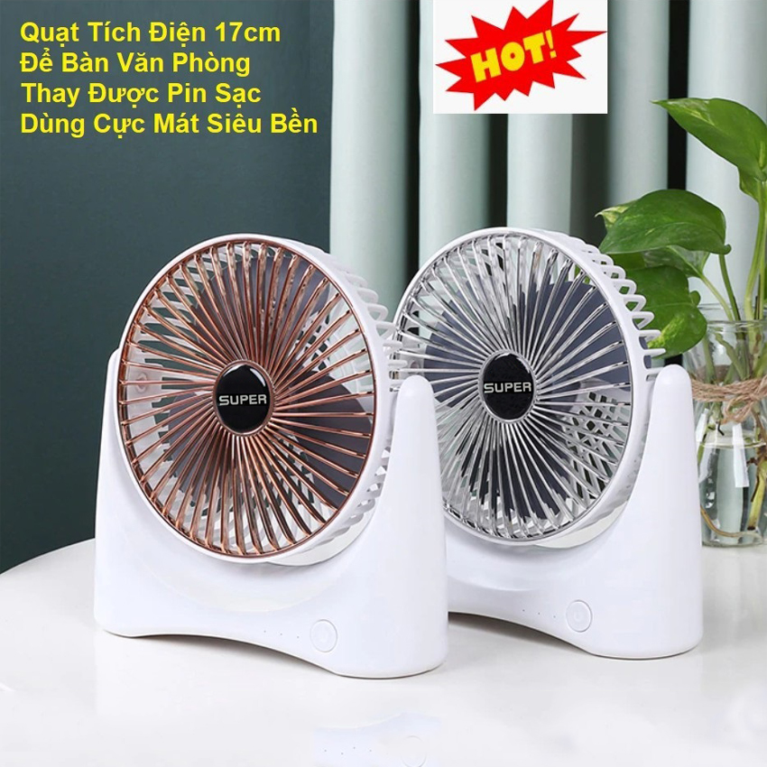 Quạt tích điện mini để bàn không dây Cao Cấp SeaSy SS70 – Quạt sạc điện USB cầm tay 3 chế độ tiện lợi, điều chỉnh hướng gió 120 độ, không gây ồn, dung lượng 4000 mAh có thể mang đi mọi lúc mọi nơi - Hàng Chính Hãng