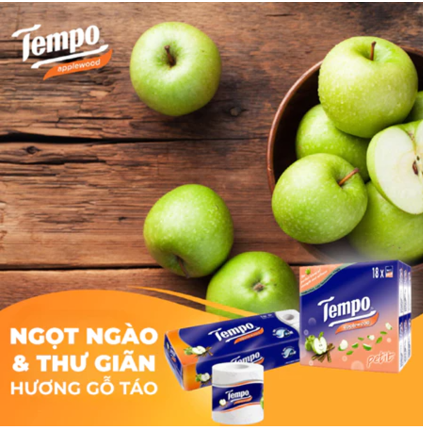 [MUA 1 LỐC TẶNG 1 CUỘN GVS 4 LỚP PRESTIGE] Giấy vệ sinh cao cấp Tempo Toipa - 3 lớp bền dai, an toàn cho da - Thương hiệu Đức (Lốc 10 Cuộn)