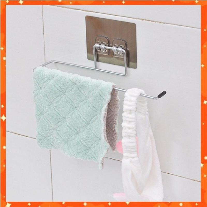 Giá thanh inox treo cuộn giấy vệ sinh dán tường