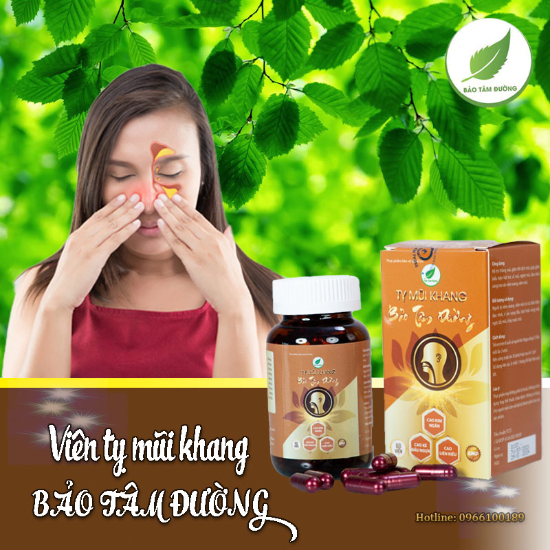 Tỵ mũi khang Bảo Tâm Đường, viên uống hỗ trợ giảm các chịu chứng do viêm xoang, viêm mũi