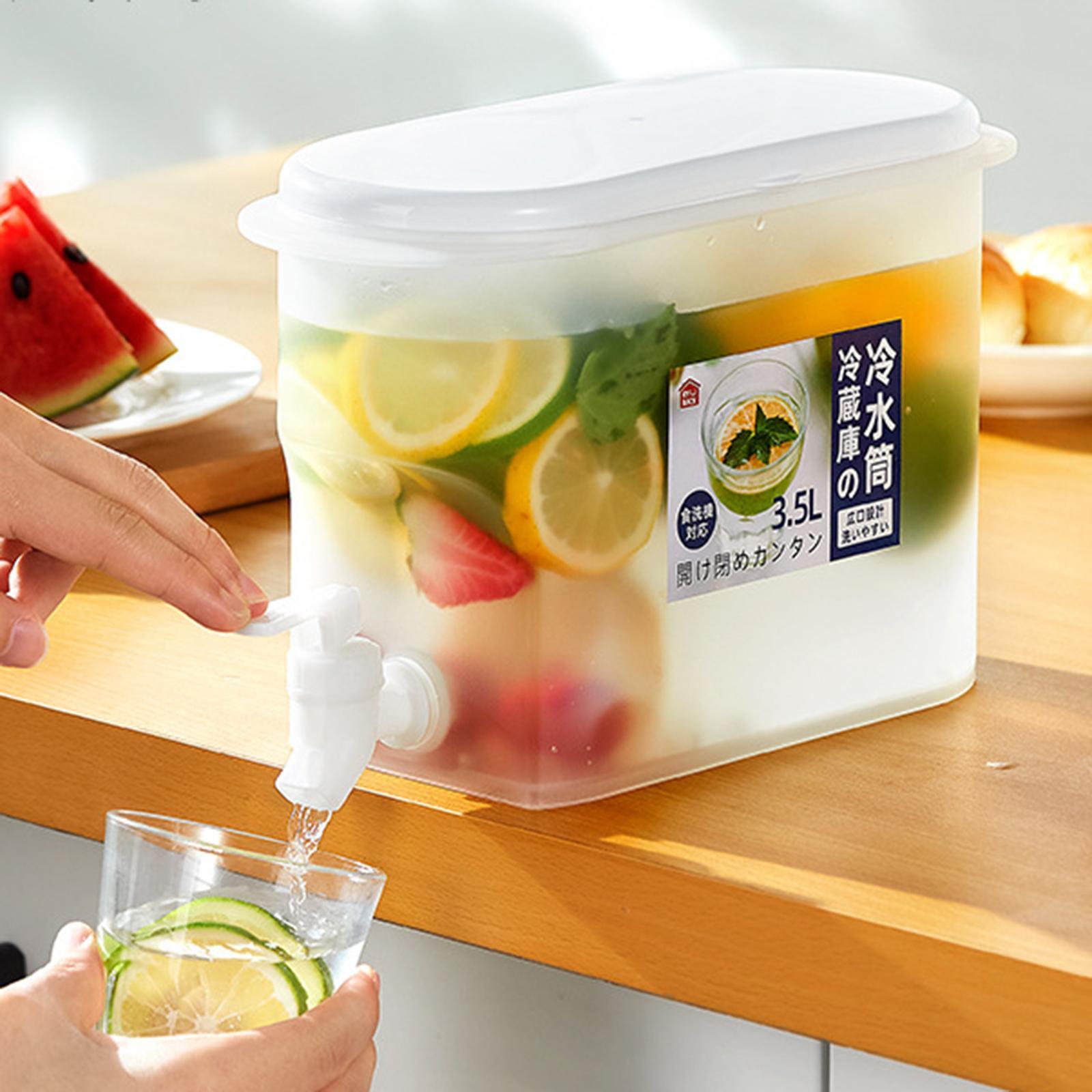 2X Refrigerator 3.5L Water Jug Lemon Juice Kettle Fruit Tea Leak Free Kitchen
