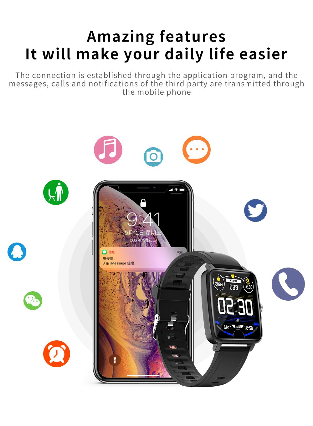 V10 Smart Watch Bluetooth Sports Health Wristband Heart Rate Fitness Pedometer Smartwatch 4