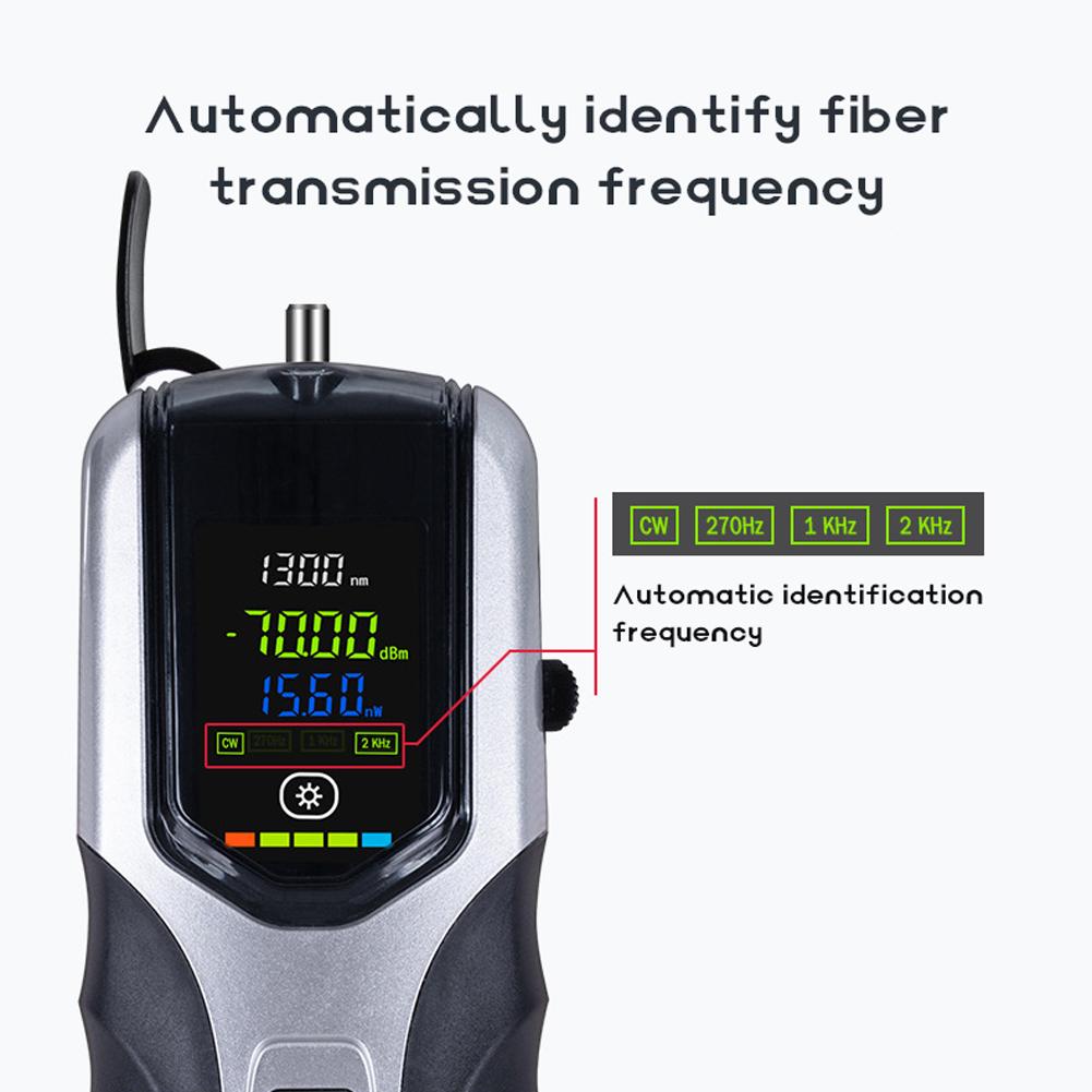 G710 LCD Color Display Screen Rechargeable Optical Power Meter High Accuracy Optical Fiber Tester Attenuation Detection