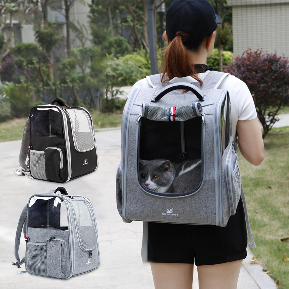 Túi vận chuyển chó mèo Carrier bằng vải oxford và lưới,Cửa sổ lưới thoáng khí có thể mở được, có các khóa an toàn