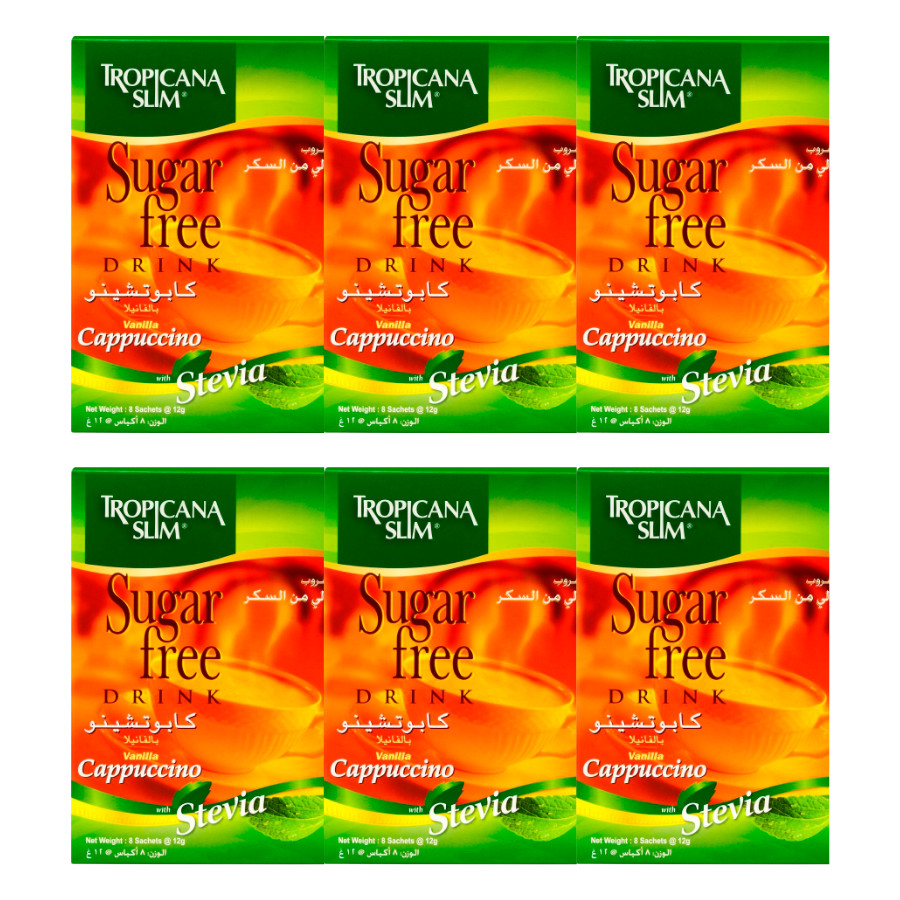 Combo 6 Hộp Cà Phê Ăn Kiêng Tropicana Slim Sugar Free Vanilla Cappucino