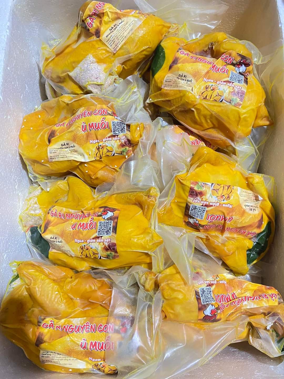 Gà ủ muối hoa tiêu nguyên con