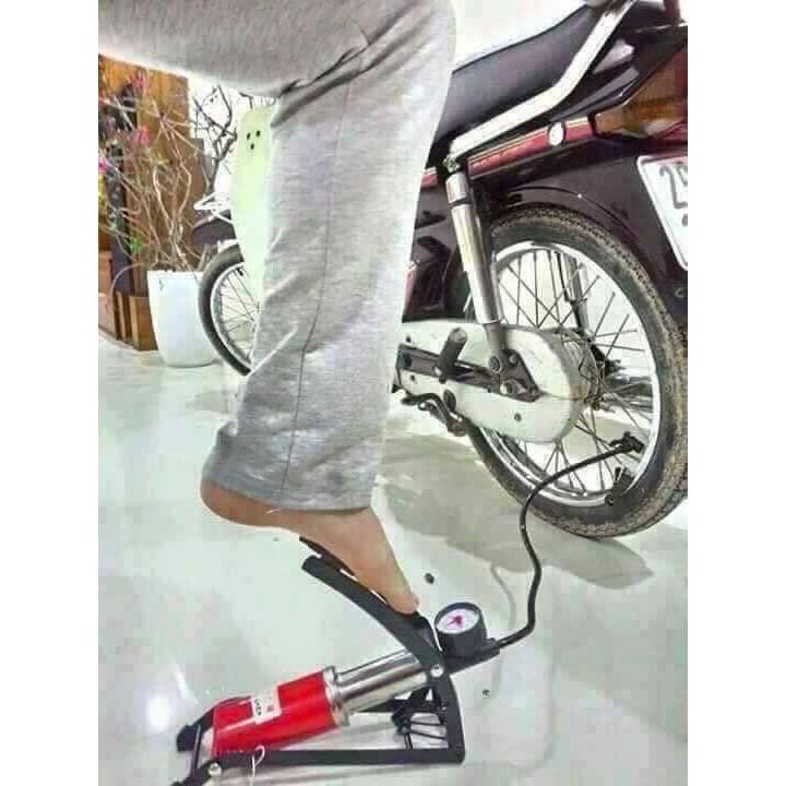 Bơm đạp chân ô tô xe máy