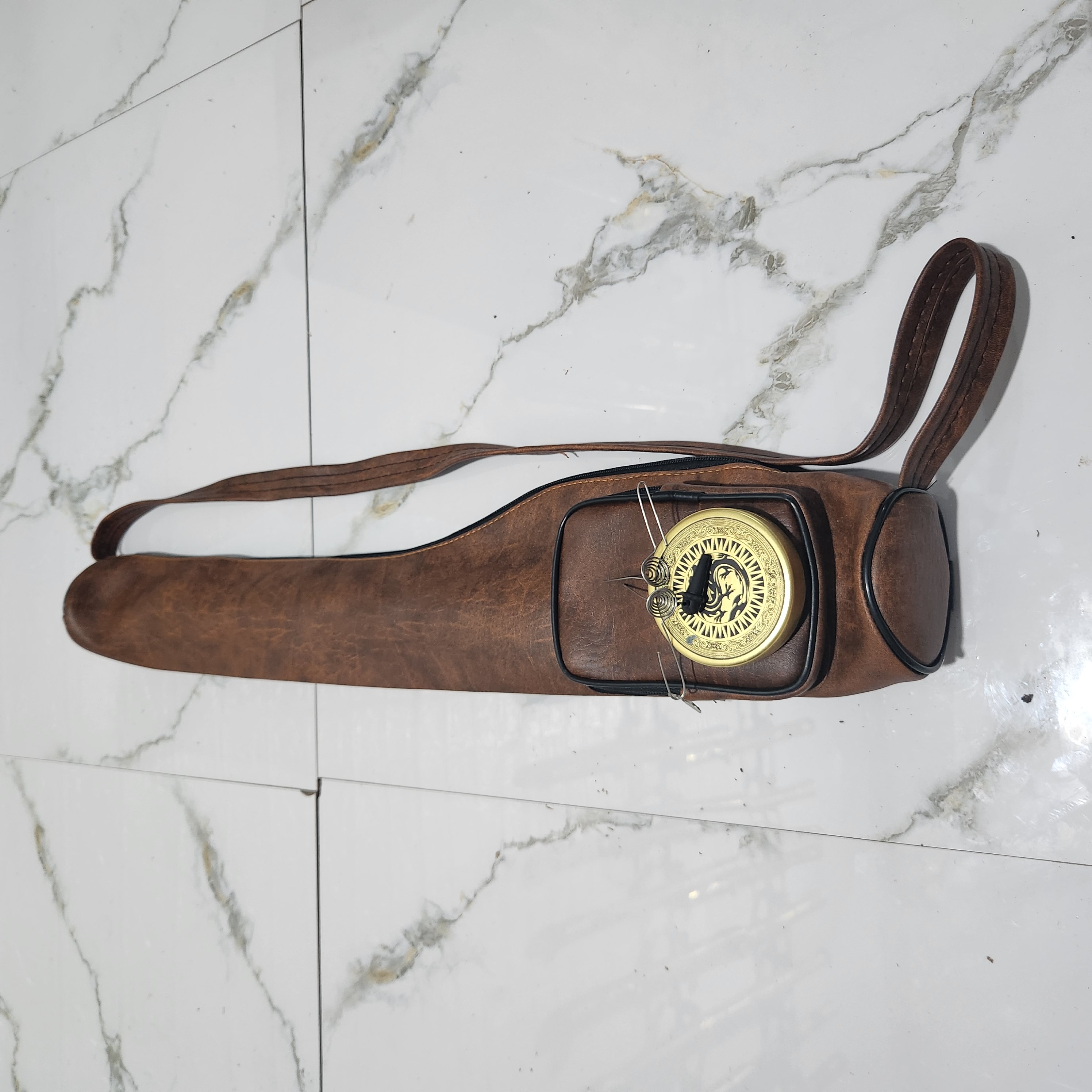 Bao da đựng điếu Không chân có túi phụ 70 cm