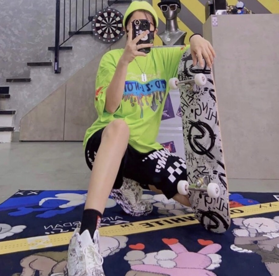 Ván trượt Người Lớn Skateboard Mặt Nhám, Bánh Pu Cỡ Đại 80x20+ Khung Hợp Kim Nhôm Chịu Lực
