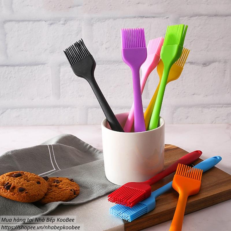 Chổi quét dầu ăn Silicon chịu nhiệt - Cọ quét dầu ăn nước sốt, nướng BBQ, làm bánh cán đúc cao cấp