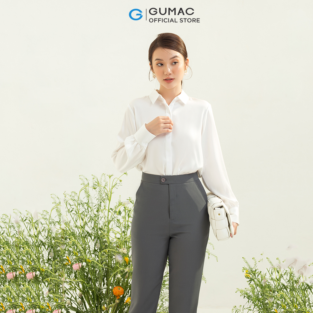 Quần tây nữ GUMAC QC04046 ống suông thời trang công sở