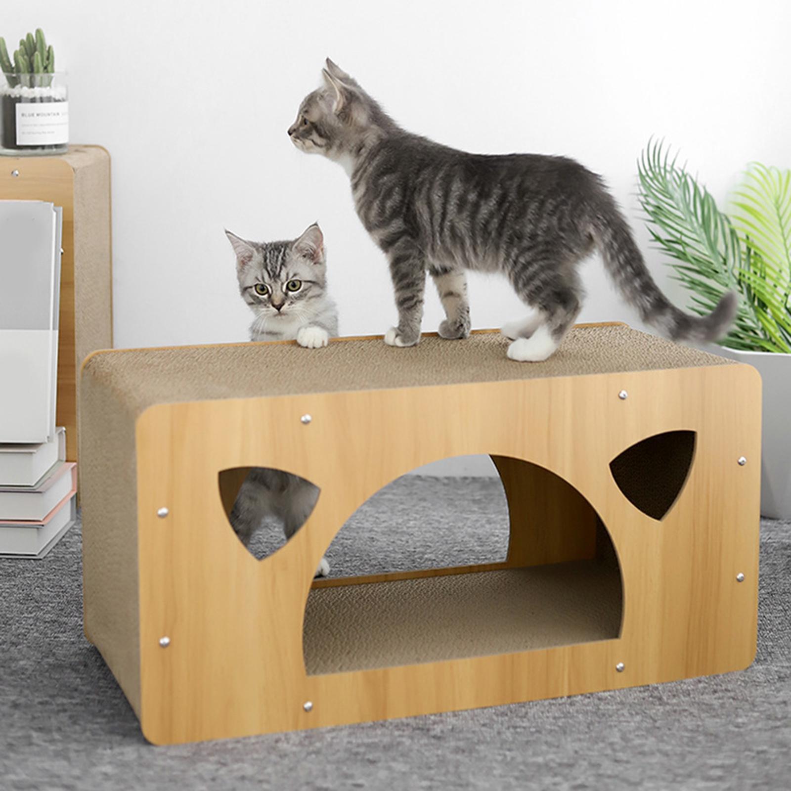 Cat Corrugated House Scratching Bed Lounge Scratcher Cardboard for Kitty