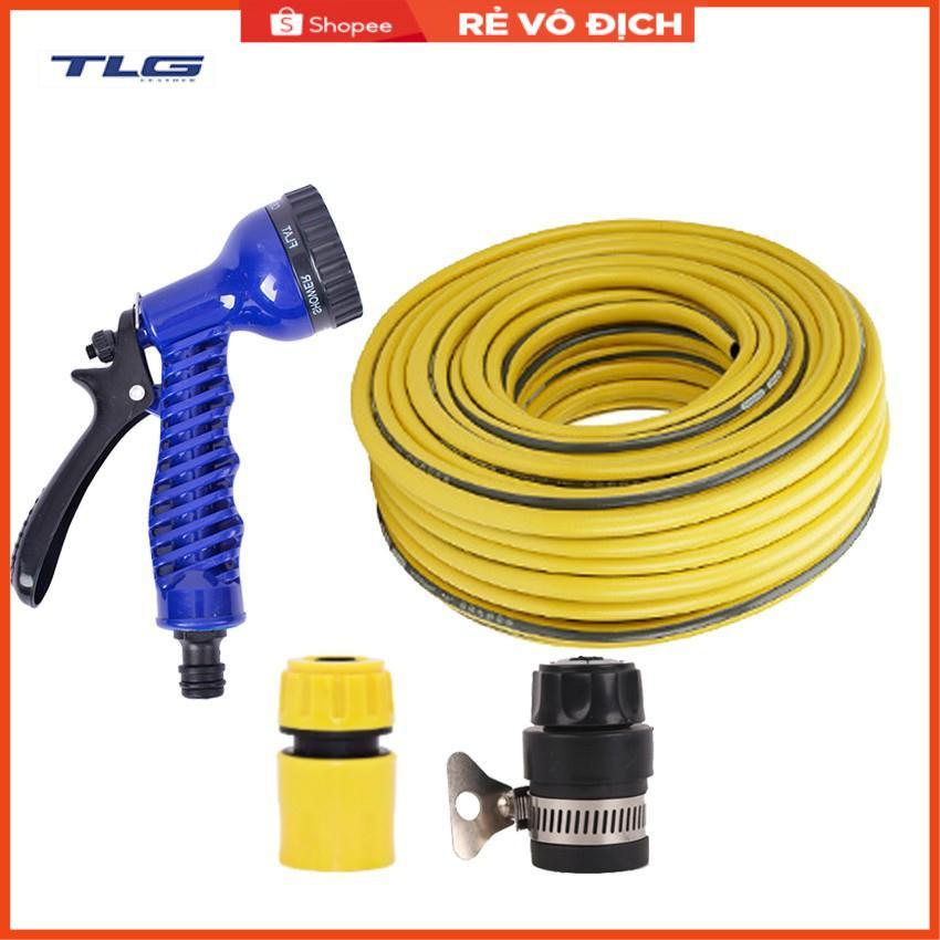 Bộ dây tăng áp 3 lần vòi xịt nước rửa xe, tưới cây loại 15m  206843