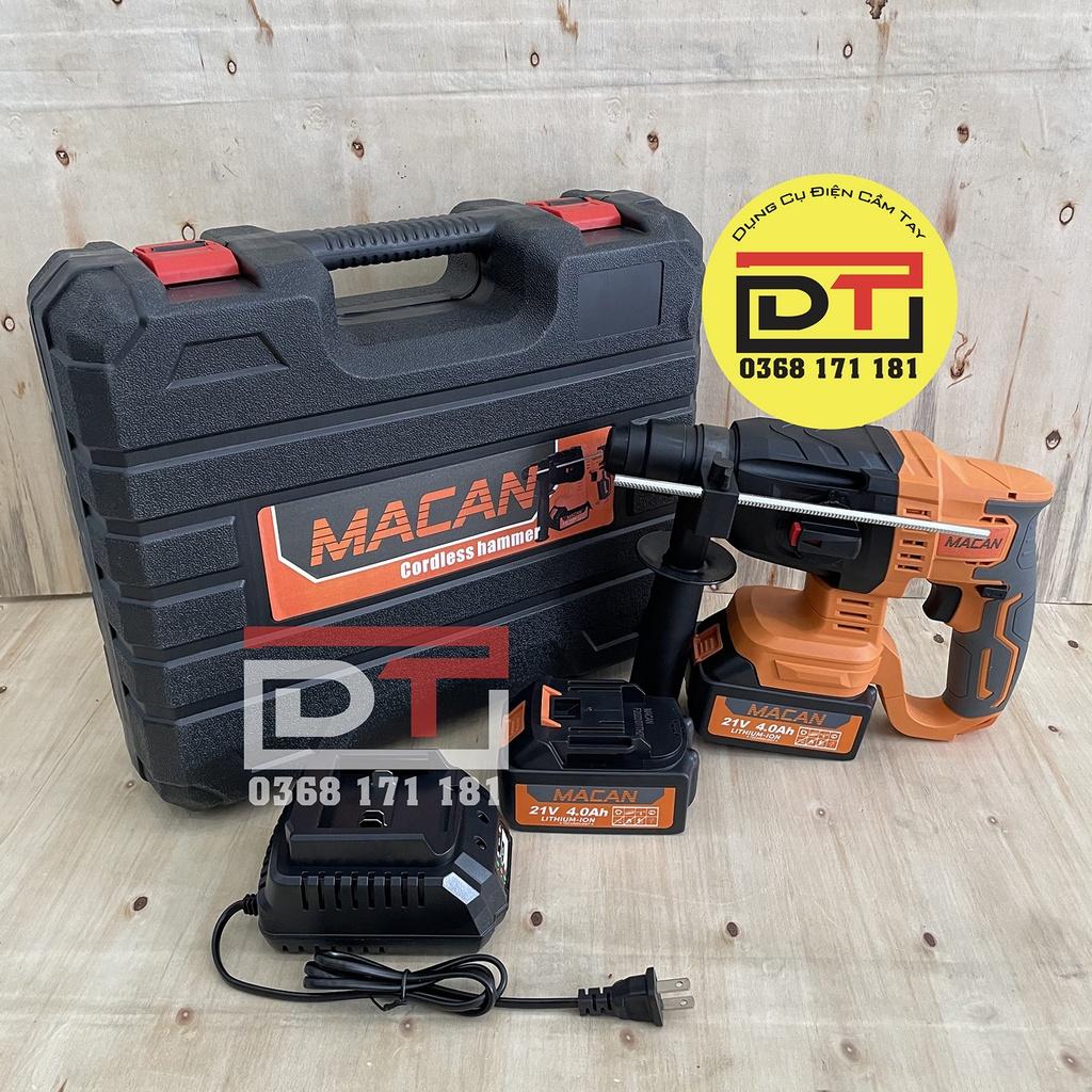 Máy Khoan Bê Tông Pin Macan Không Chổi Than 2 Chức Năng