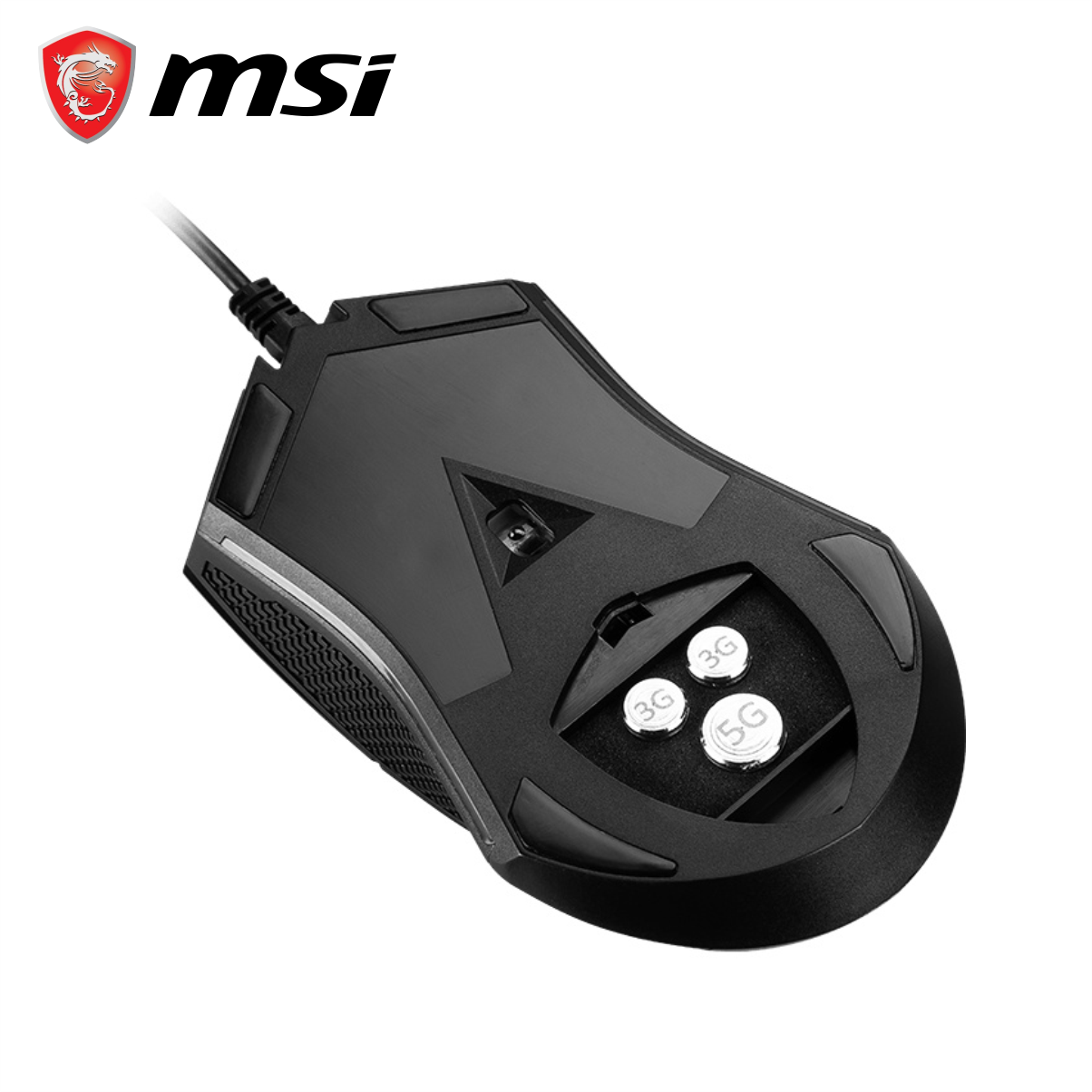 Chuột Gaming Có Dây MSI Clutch GM08 Đèn LED Đỏ, 6 Nút, 3200 DPI Với 5 Mức DPI, Dây Cắm USB Dài 1.8M - Hàng Chính Hãng