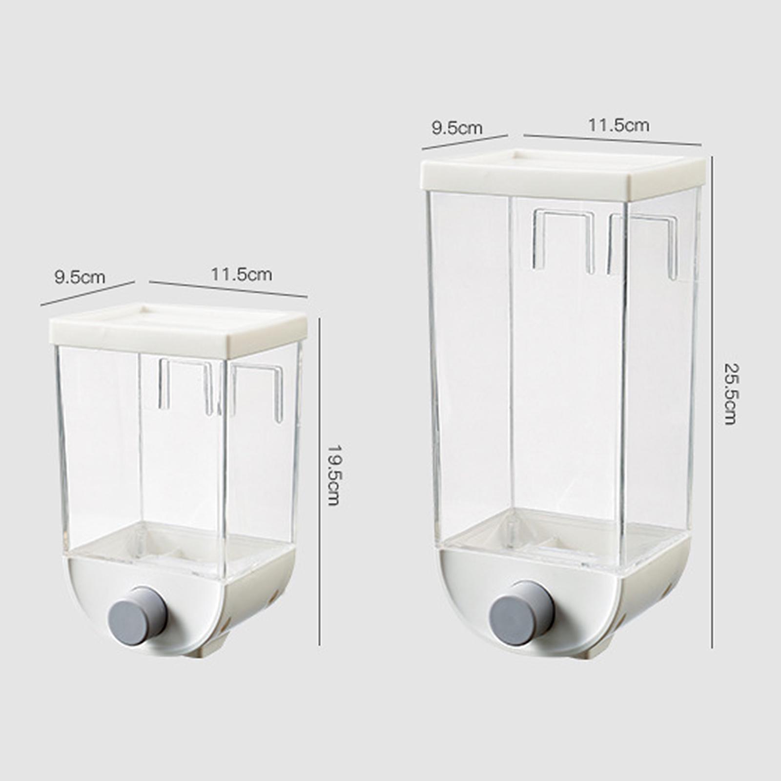 2x Wall-Mounted Food Dispenser Food Storage Container for Grain Rice Food