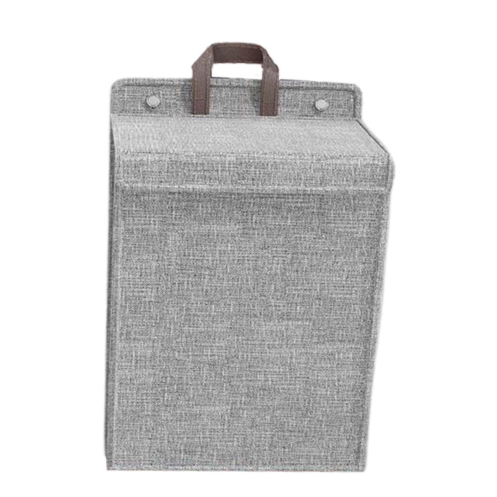 Foldable Hanging Laundry Basket Dirty Clothes Organizer Toys Storage Organizer Durable Wall Hanging Storage Basket for Bathroom Laundry Room