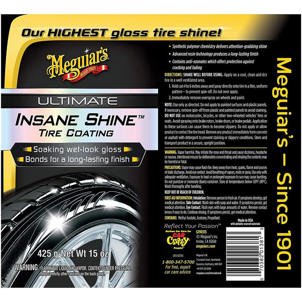 Meguiar's Dưỡng lốp dòng Ultimate dạng xịt G190315