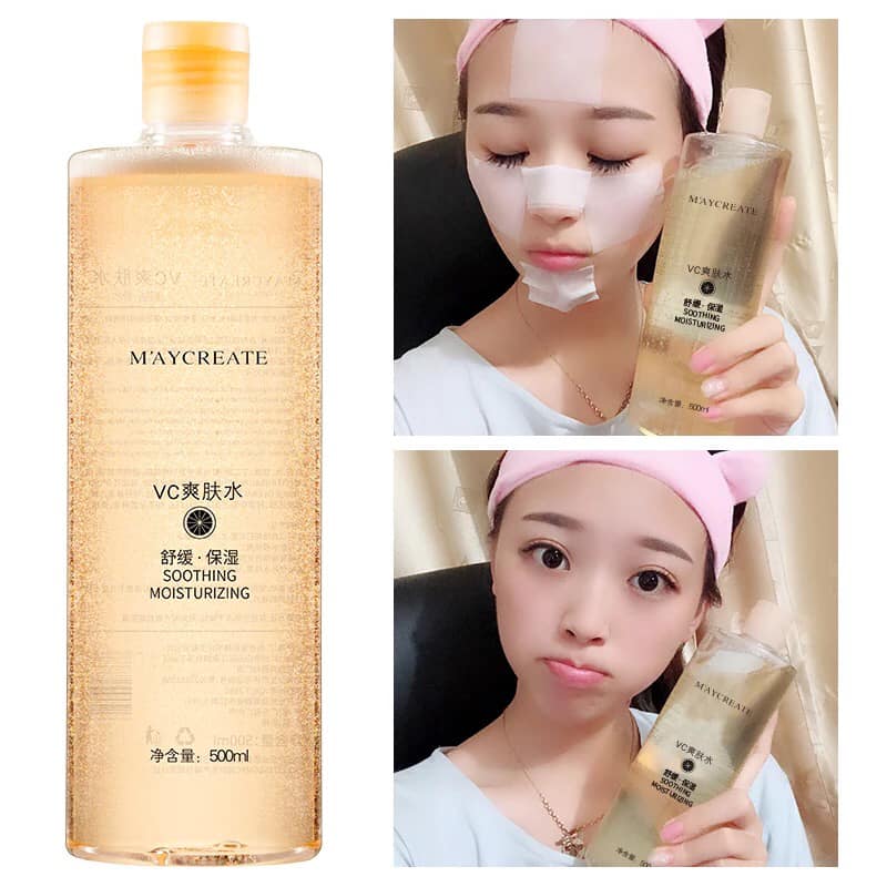 Nước hoa hồng Maycreate VC Smoothing Moisturising Toner 500ml