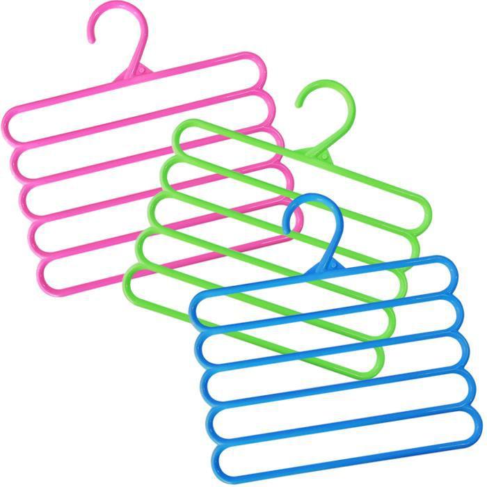 Móc treo quần áo 5 tầng bằng nhựa - giao màu ngẫu nhiên - GD615