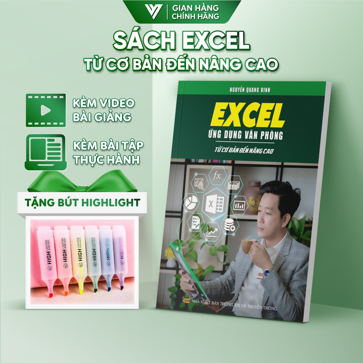 Sách Excel Ứng Dụng Văn Phòng ĐÀO TẠO TIN HỌC Từ Cơ Bản Đến Nâng Cao Có Kèm Video Khóa Học