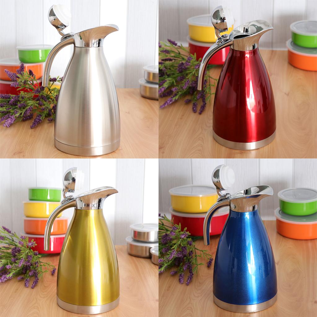 Stainless Steel Double Wall Vacuum Insulated Carafe Silvery