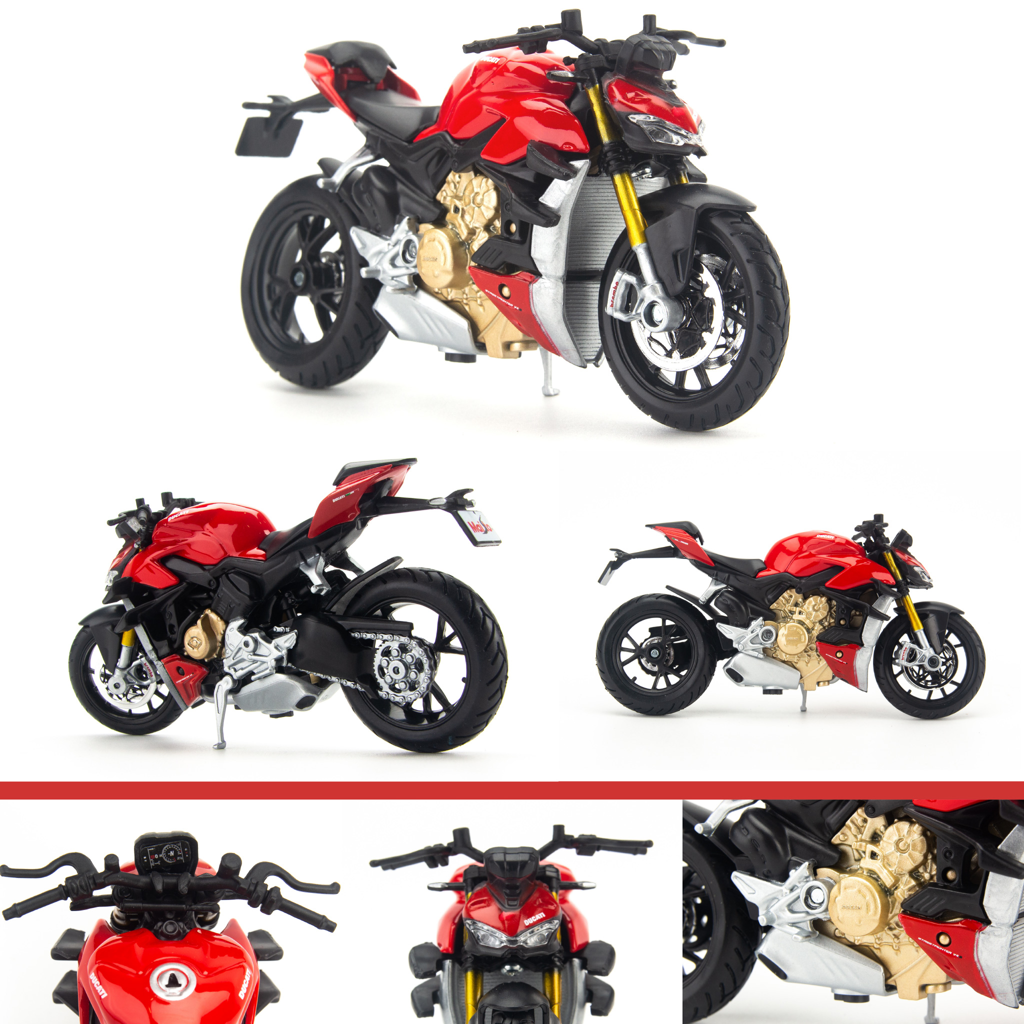 Mô hình xe mô tô Ducati Super Naked V4 S 1:18 Maisto 20-20075